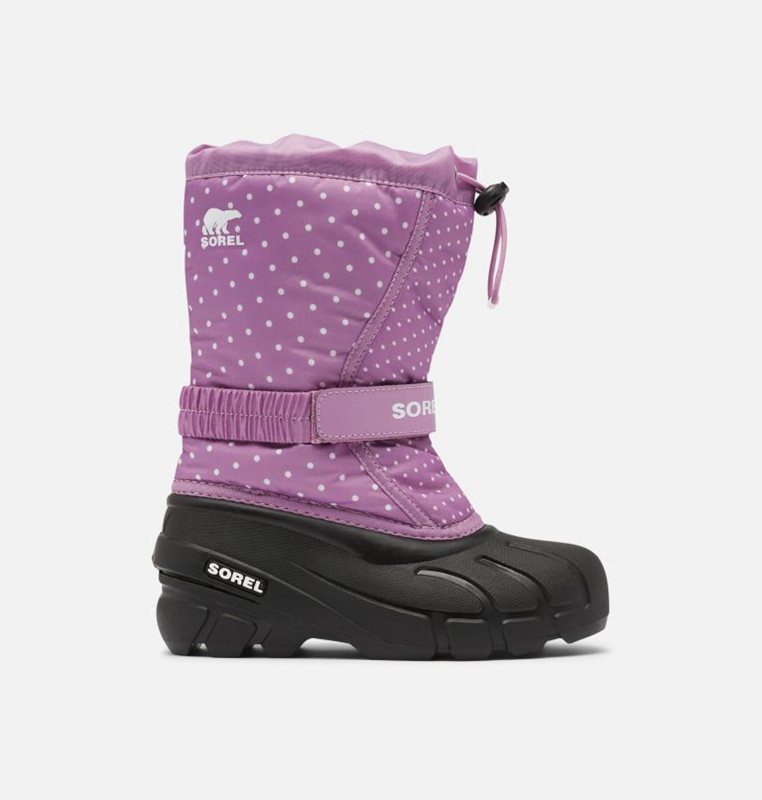 Sorel Childrens Flurry™ Print - Kids Snow Boots Purple/Black - 746953HIP